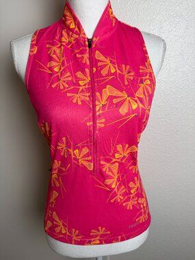 Terry Bicycles BikeTop Sleeveless Jersey Coral Floral Size M